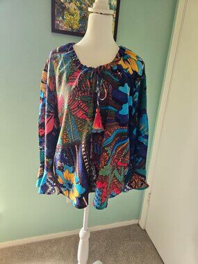 Orientique Naturally Australian BOHO Blouse. Size S.